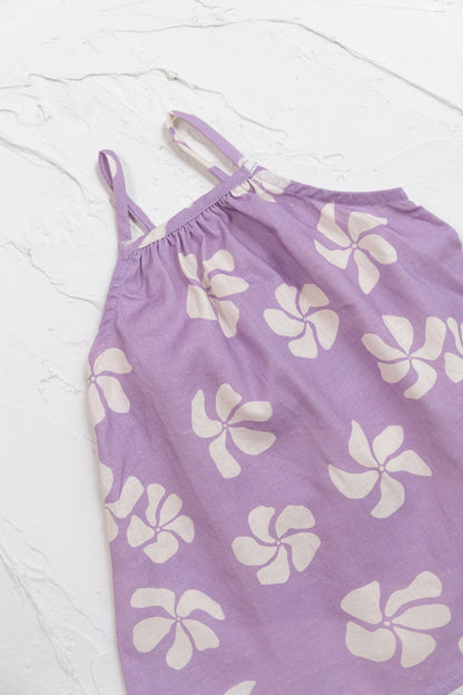 CINNAMON BABY LINEN DRESS | LILAC