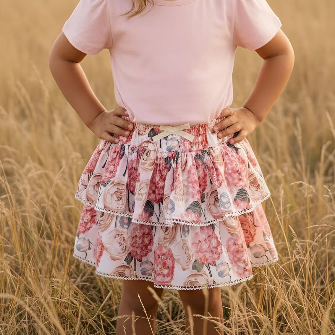 LOVE HENRY | FRILL SLEEVE TOP | PINK