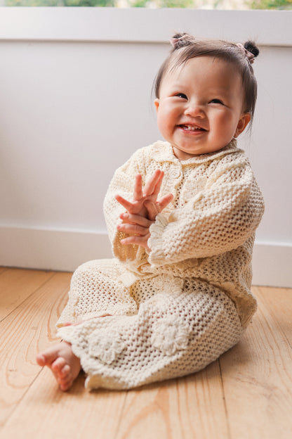 KYNDBABY CROCHET CARDIGAN | VANILLA