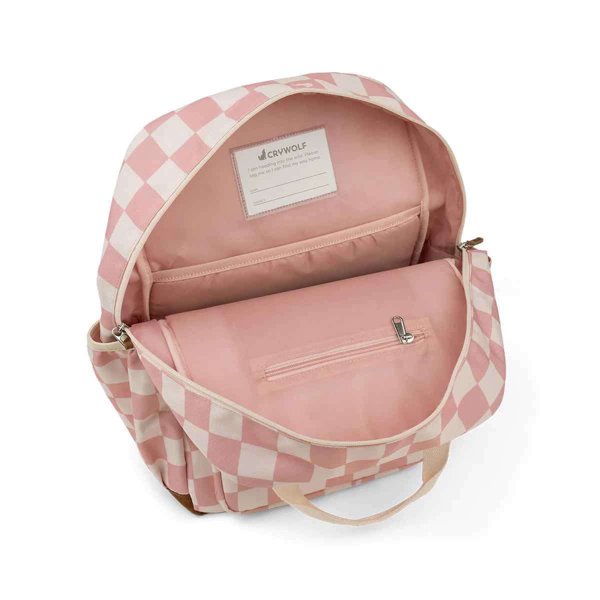 CRYWOLF LARGE BACKPACK | PINK CHECK