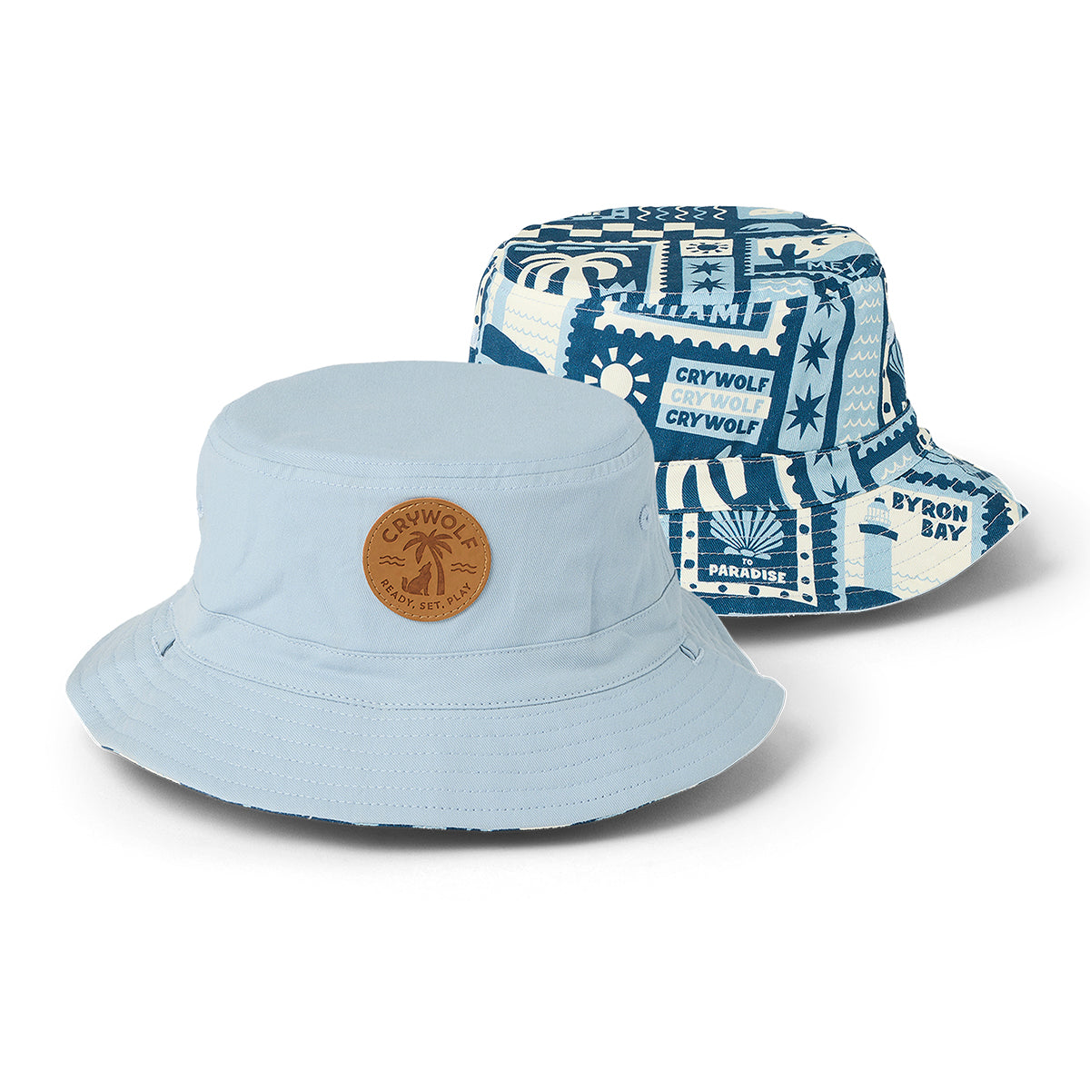 Crywolf Reversible Bucket Sunhat - Postcards