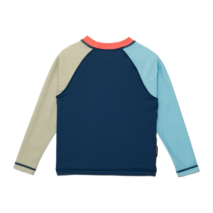 CRYWOLF LONG SLEEVE RASH VEST | OCEAN COLOUR BLOCK