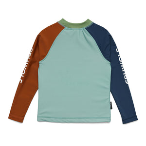 Crywolf Long Sleeve Swim Rashie - Ocean Colour Block