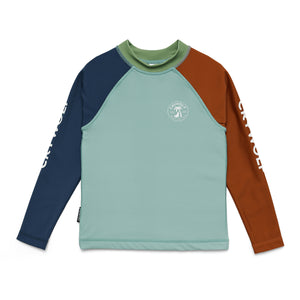 Crywolf Long Sleeve Swim Rashie - Ocean Colour Block