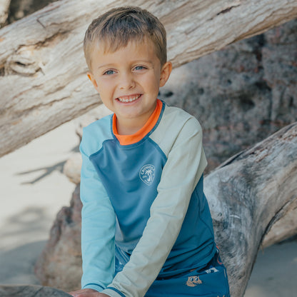 CRYWOLF LONG SLEEVE RASH VEST | OCEAN COLOUR BLOCK