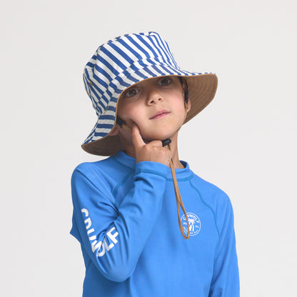 CRYWOLF REVERSIBLE BUCKET HAT | DEEP SEA STRIPE