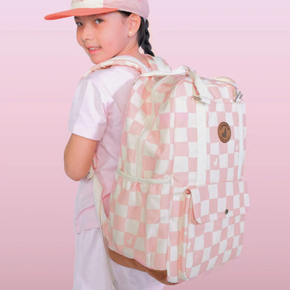 CRYWOLF LARGE BACKPACK | PINK CHECK