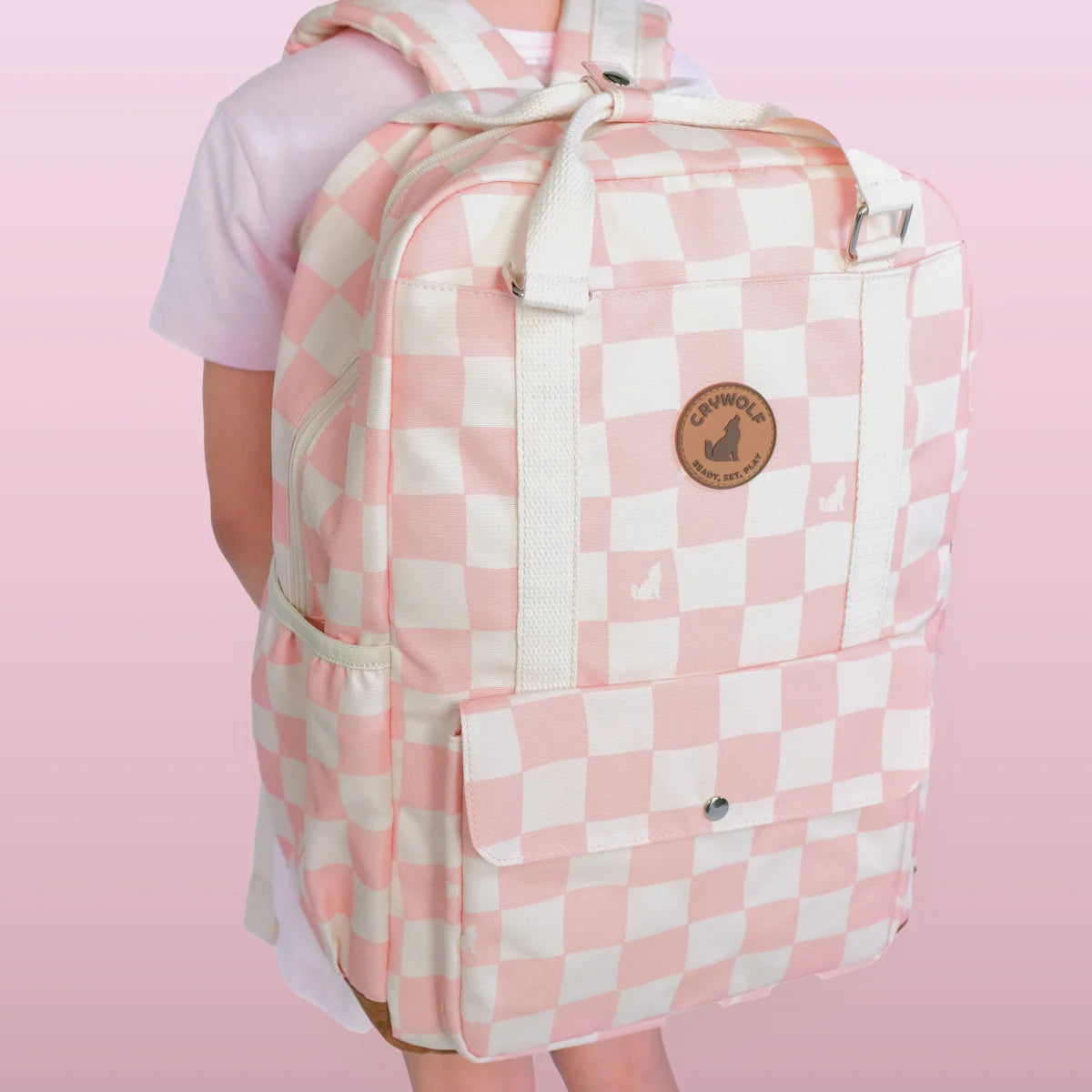 CRYWOLF LARGE BACKPACK | PINK CHECK