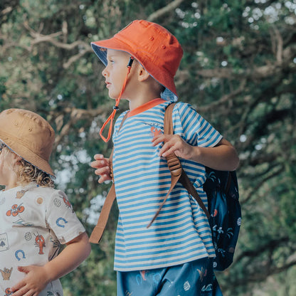 CRYWOLF SUN SMART T-SHIRT | LOBSTER STRIPE