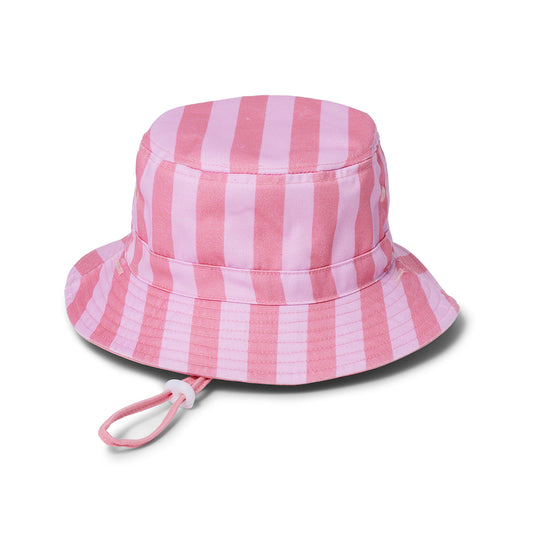 CRYWOLF REVERSIBLE BUCKET HAT | FLAMINGO STRIPE