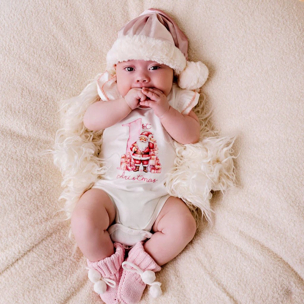 Confetti Kidz My First Christmas Bodysuit - Pink