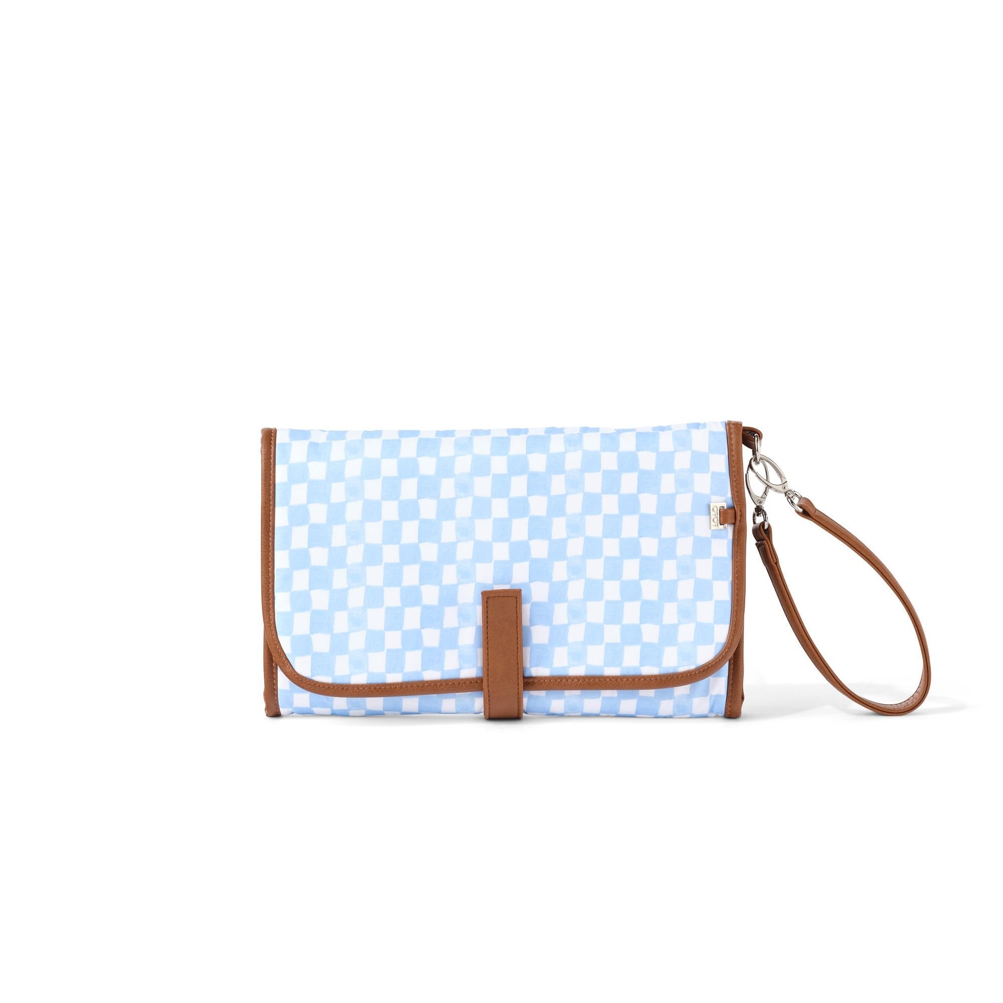 OiOi Change Mat Clutch - Blue Check