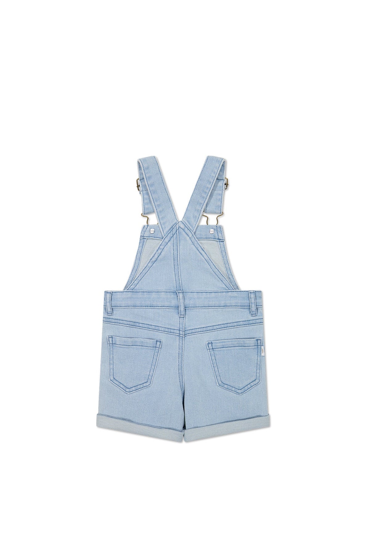 Jamie Kay Chase Twill Short Overall - Washed Denim