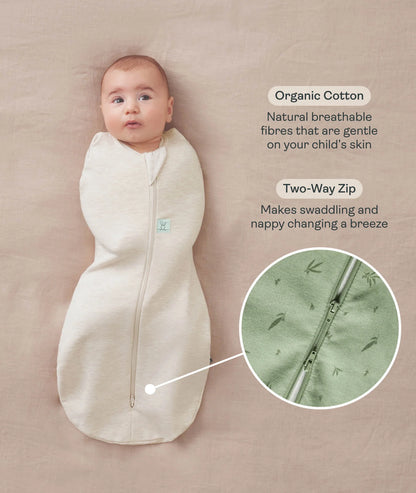 ERGO POUCH COCOON SWADDLE SLEEPING BAG 1.0TOG | OATMEAL MARLE