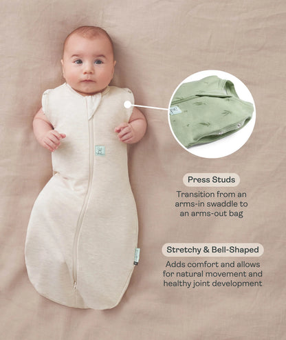 ERGO POUCH COCOON SWADDLE SLEEPING BAG 1.0TOG | OATMEAL MARLE