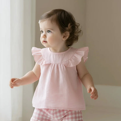 LOVE HENRY | TASMAN TOP | PINK LINEN