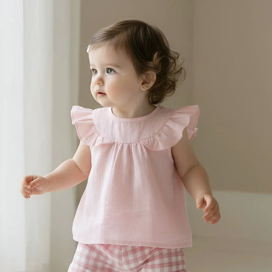 LOVE HENRY | TASMAN TOP | PINK LINEN