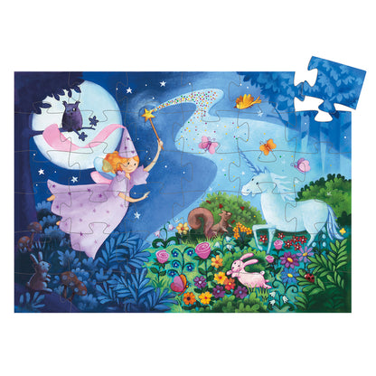 Djeco Classic Puzzle 36 Piece -Fairy and Unicorn
