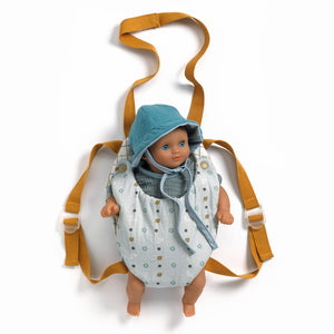 Djeco Baby Doll Carrier - Blue Grey