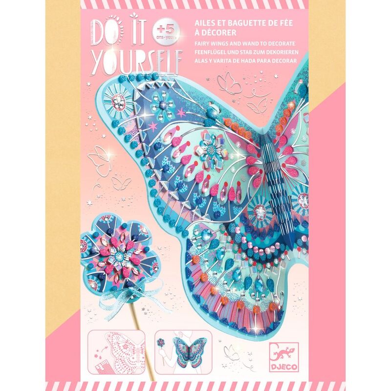 DJECO | DO IT YOURSELF | FAIRY WINGS AND WAND SET