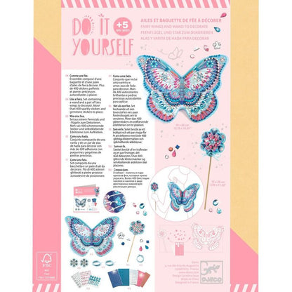 DJECO | DO IT YOURSELF | FAIRY WINGS AND WAND SET