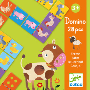 Djeco 28 Pce Domino Game - Farm
