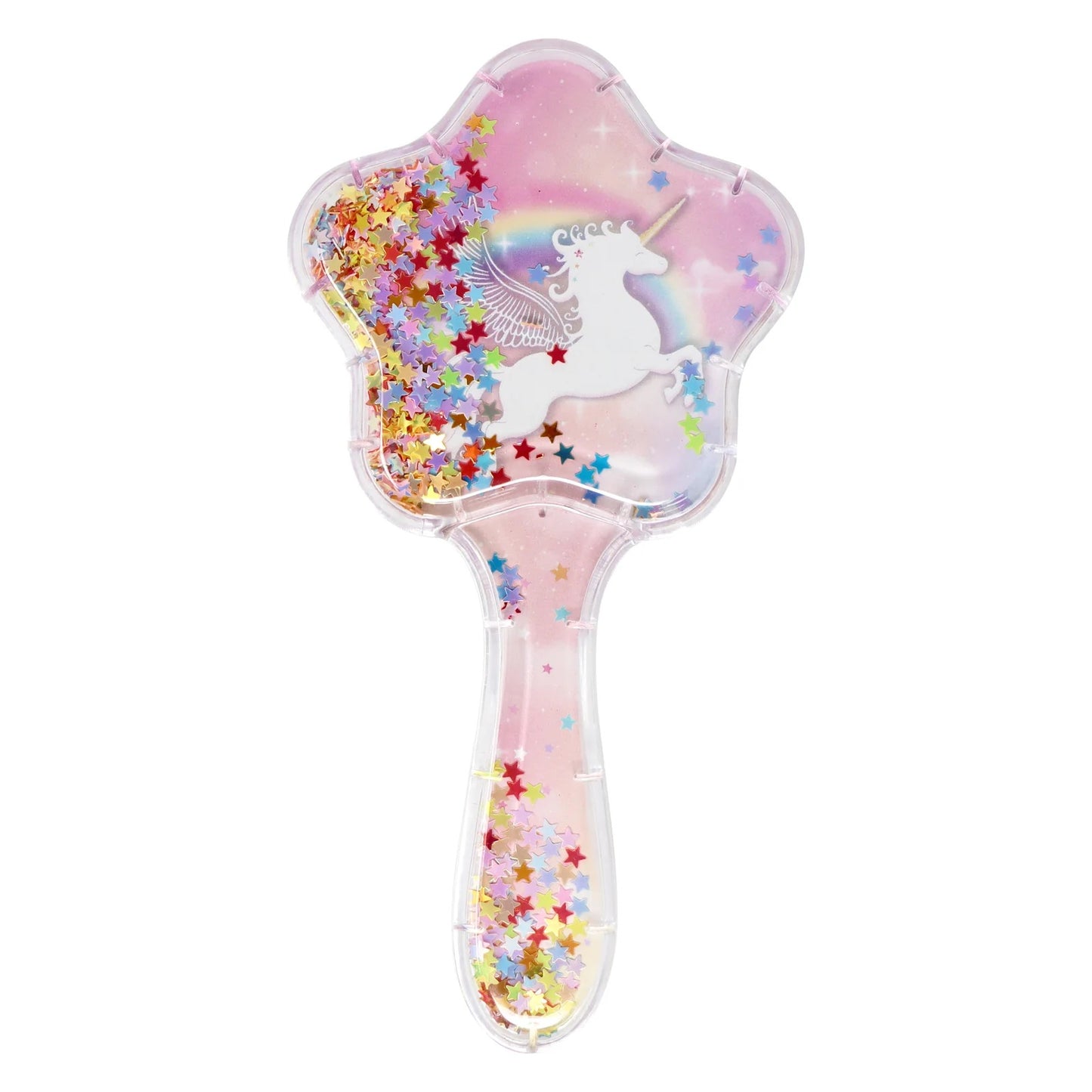 Pink Poppy Holographic Glitter Hairbrush