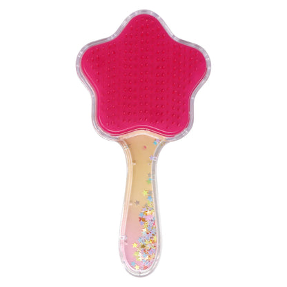 Pink Poppy Holographic Glitter Hairbrush