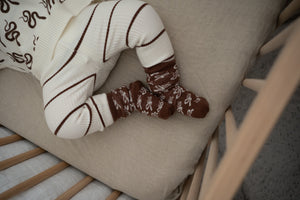 Ziggy Lou Knit Leggings - Cocoa Stripes