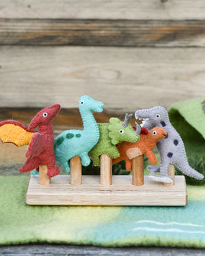 Tara Treasures Finger Puppet Set - Dinosaur