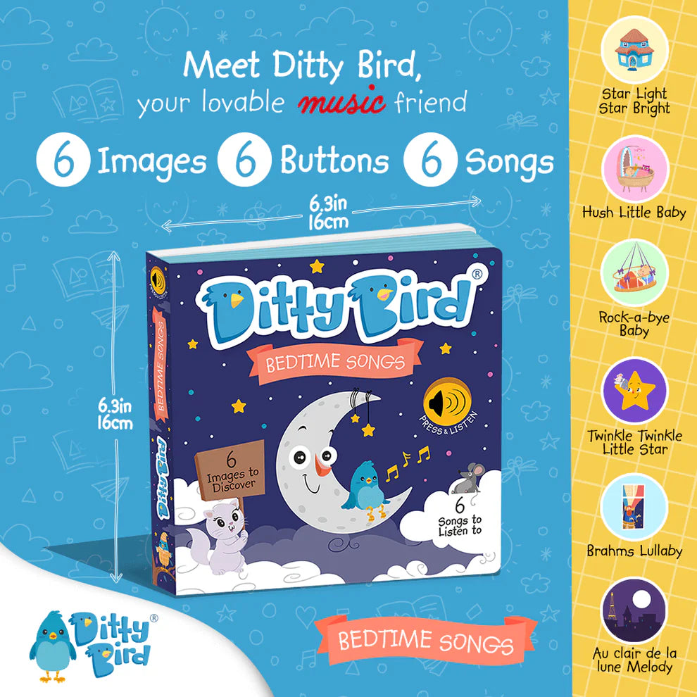 DITTY BIRD RECHARGEABLE BOOK | BEDTIME SONGS