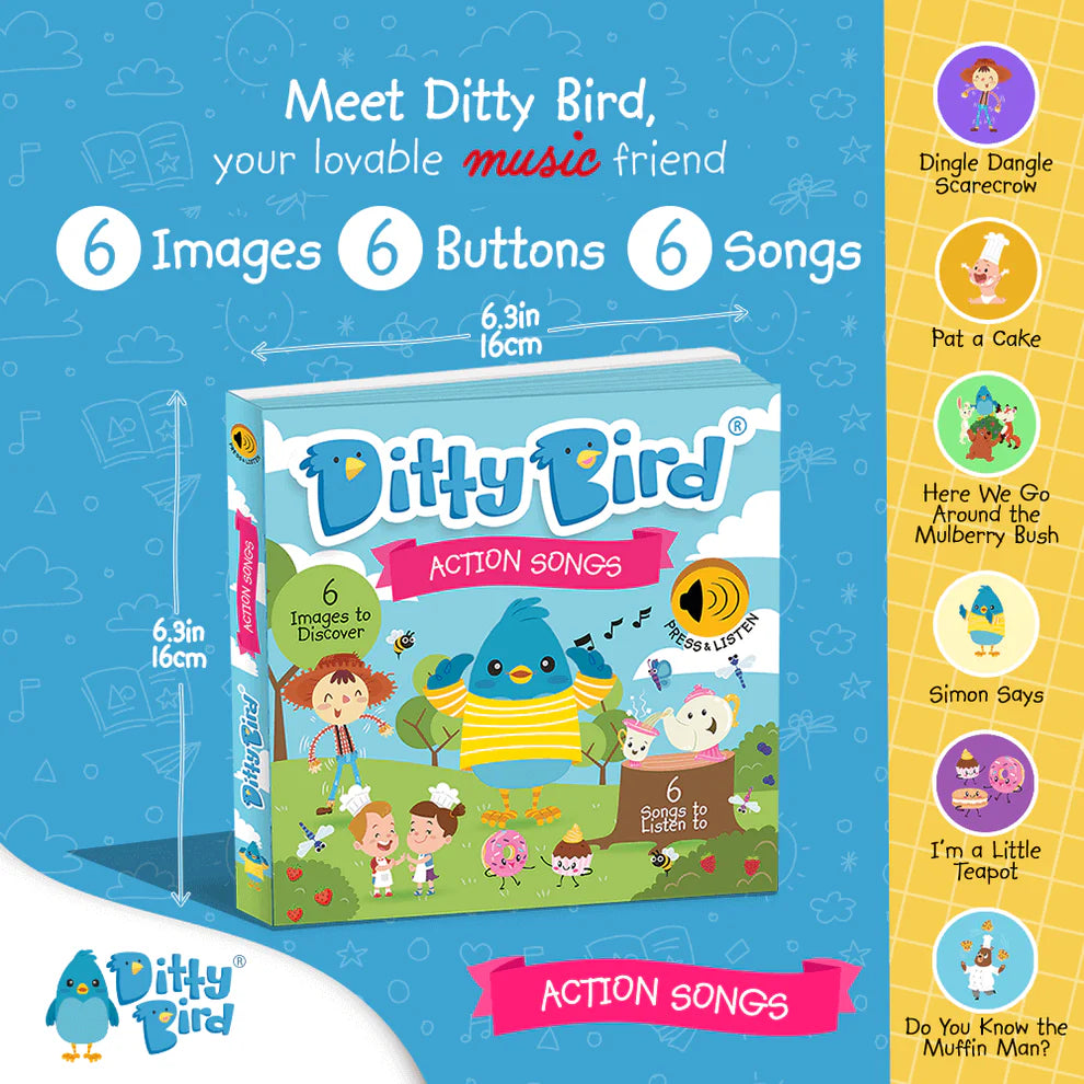DITTY BIRD RECHARGEABLE BOOK | ACTION SONGS