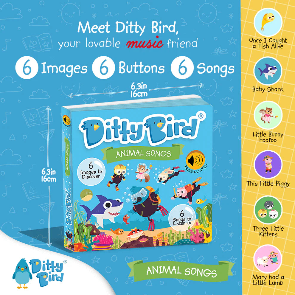 DITTY BIRD RECHARGEABLE BOOK | ANIMAL SONGS