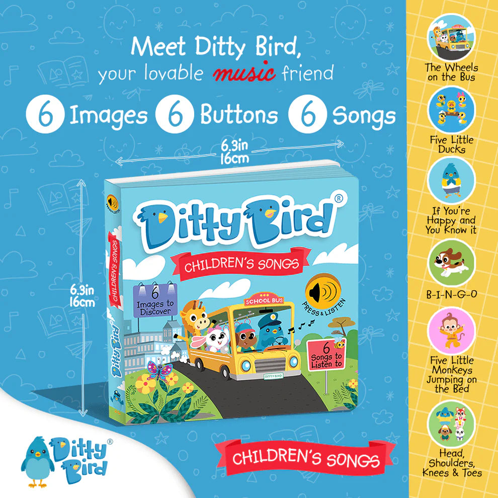 DITTY BIRD RECHARGEABLE BOOK | CHILDREN'S SONGS