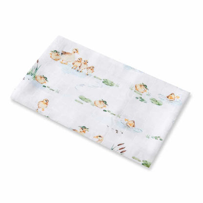 Snuggle Hunny Organic Cotton Muslin Wrap - Duck Pond
