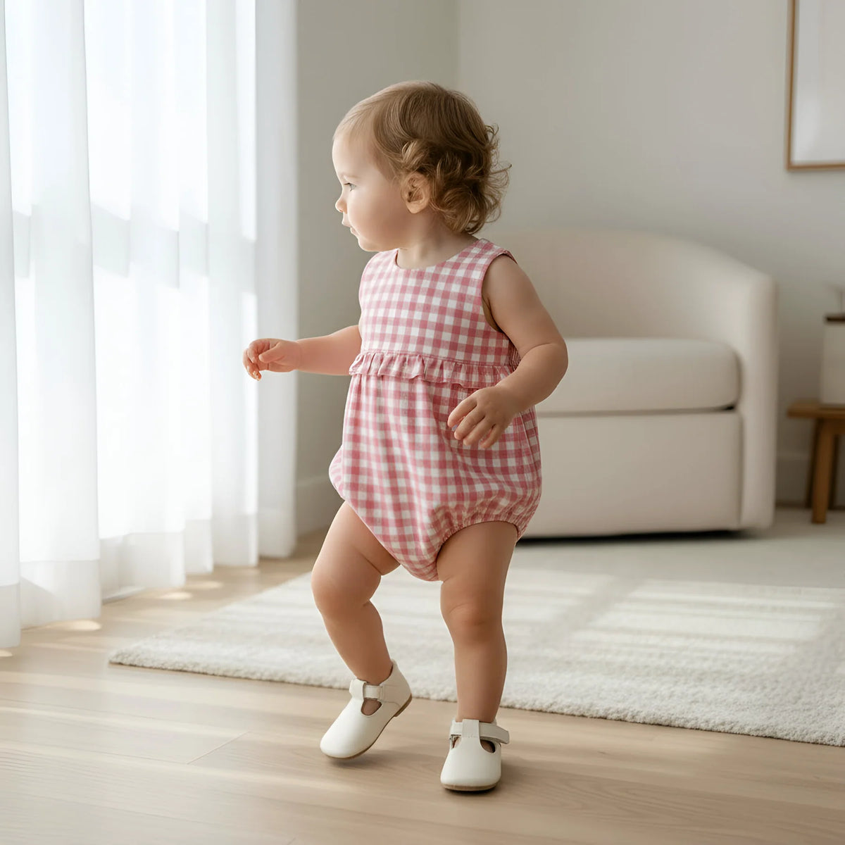 LOVE HENRY | NORA PLAYSUIT | PINK CHECK