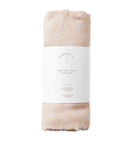 Emma Kate Baby Muslin Swaddle - Daisies