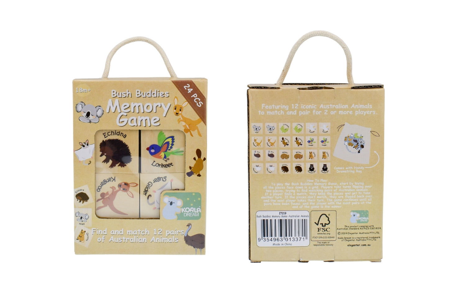 BUSH BUDDIES WOODEN MEMORY GAME | AUSTRALIAN ANIMALS