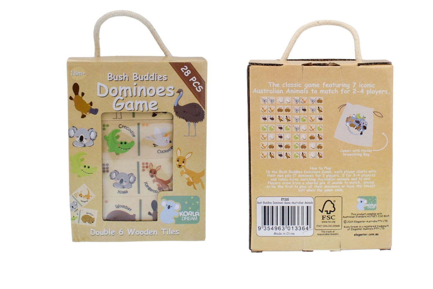 BUSH BUDDIES WOODEN DOMINOES | AUSTRALIAN ANIMAL