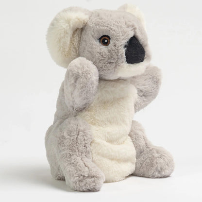 Plush toy koala on a white background