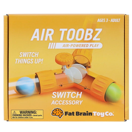 Box of Air Toobz switch accessory with toy illustration and Fat Brain Toy Co. branding.