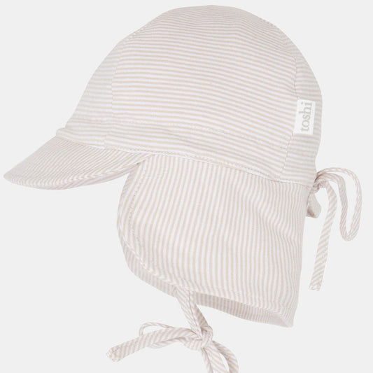 Toshi Legionnaire Flap Sunhat - Stripe Peanut