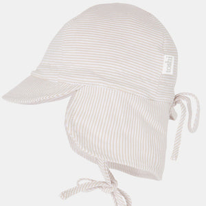 Toshi Legionnaire Flap Sunhat - Stripe Peanut