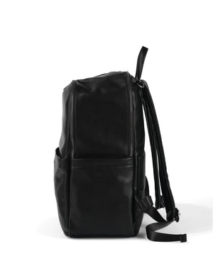 Oioi Vegan Leather Multitasker Nappy Backpack - Black