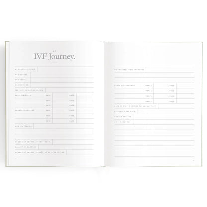 Fox and Fallow Baby Journal - Sage Stripe