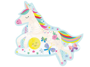 Floss and Rock Mini Puzzle 12 Piece - Rainbow Unicorn