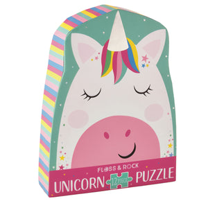 Floss and Rock Mini Puzzle 12 Piece - Rainbow Unicorn