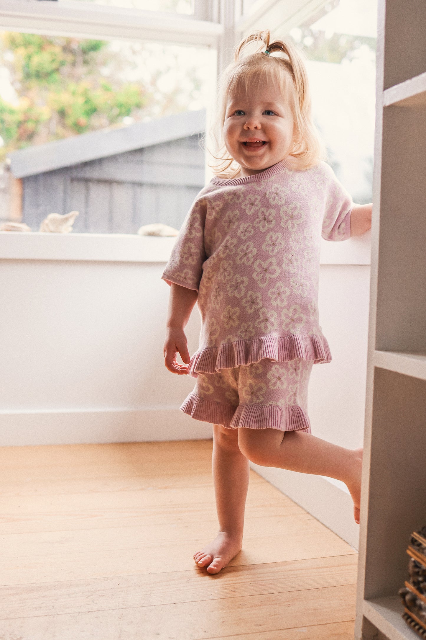 KYNDBABY JACQUARD KNIT FRILL SHORT | FRANGAPANI