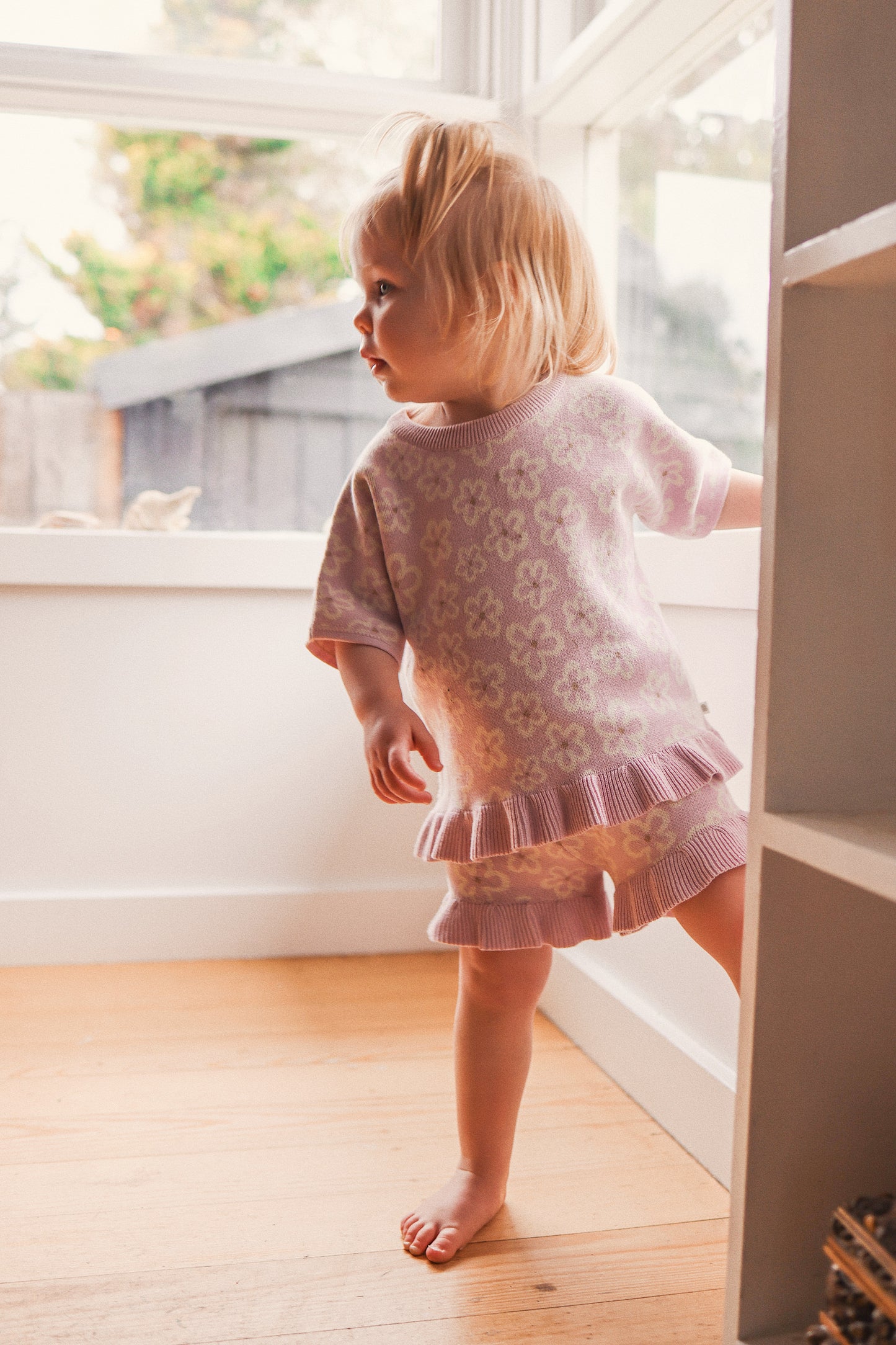 KYNDBABY JACQUARD KNIT FRILL TEE | FRANGAPANI