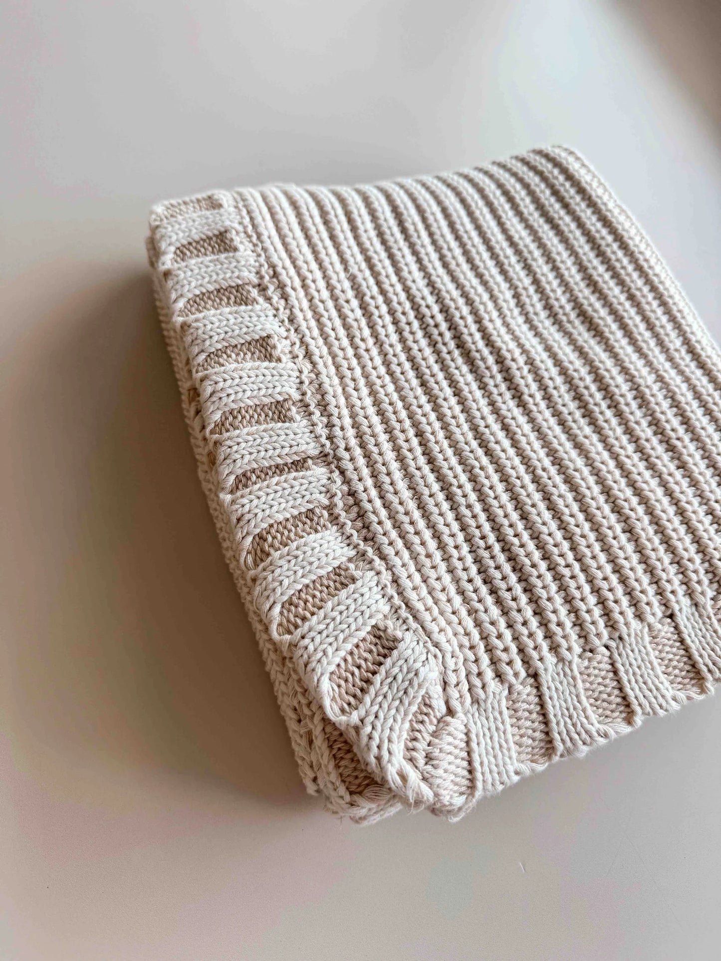FRECKLES THE LABEL CHUNKY KNIT BLANKET | OAT